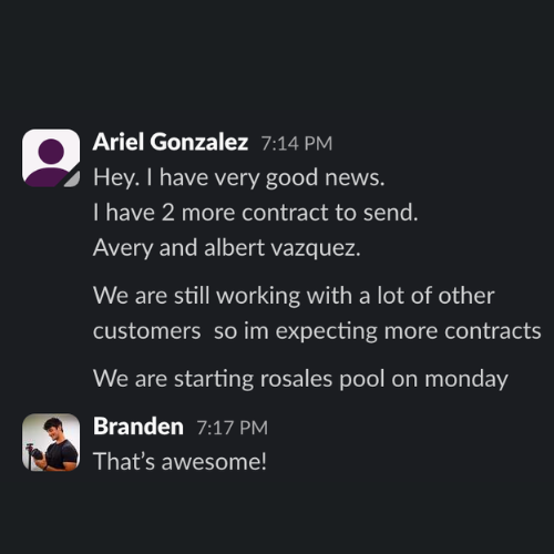 Client testimonial screenshot