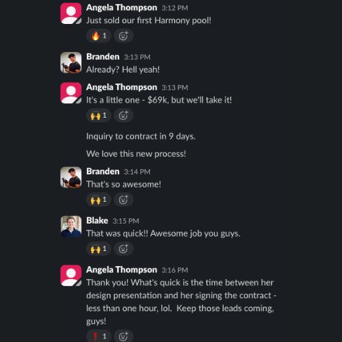 Client testimonial screenshot