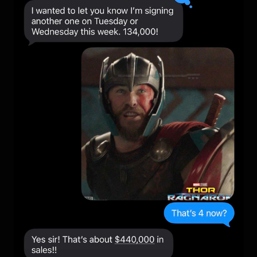 Client testimonial screenshot